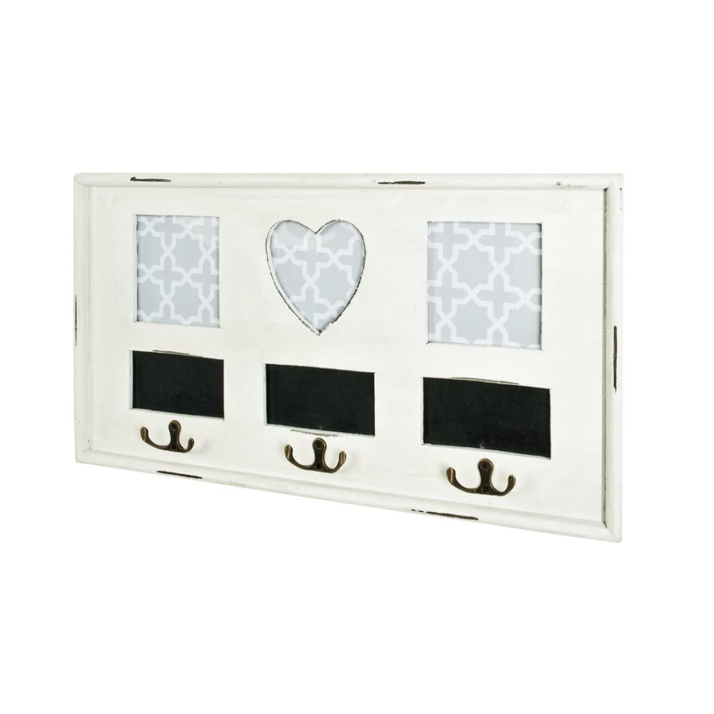 HAKU Wardrobe Antique White, Solid Wood, Mdf - Dim.: W 49 cm X H 26 cm X D 3 cm, Style: Industrial — image 1