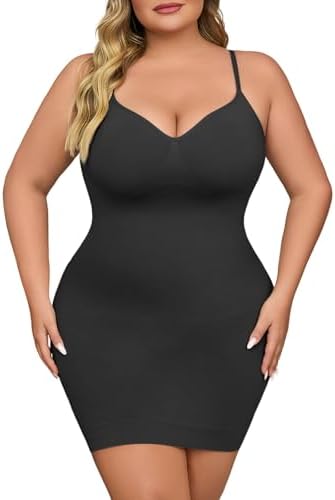 Ysabeloom Shapewear Slip Dress for Women Tummy Control Full Slip V Neck Body Shaper Dress Adjustable Spaghetti Strap at Amazon Women's Clothing store Ysabeloom Shapewear Slip Dress for Women Tummy Control Full Slip V Neck Body Shaper Dress Adjustable Spaghetti Strap at Amazon Women's Clothing store
