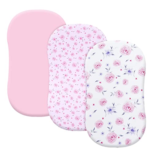 PHF 3 Pack Soft Sheets, Floral Comfy Polyester Cradle Sheets
