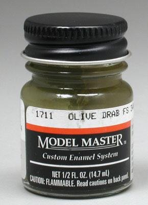 OLIVE DRAB (FS34087) 1/2 oz Enamel Paint Bottle by Testor Corp.