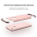 RANVOO iPhone 7 Case, Slim Fit Thin Hard Stylish Cover 3 in 1 Detachable Case, Rose Gold, [Clip-ON Series]