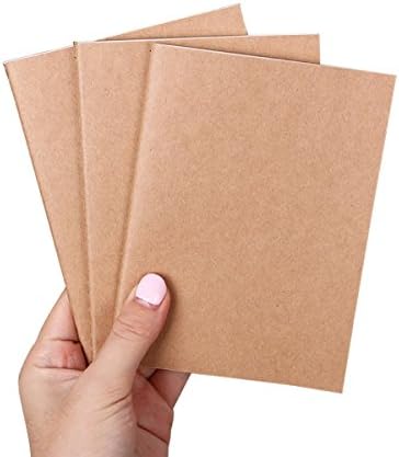 Journal Refills Pad Lined, Blank, Squared Paper Set of 3 Inserts for Leather Notebook Diary - 10.5 x 13.5cm - 152 Pages