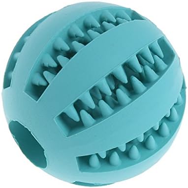 Hiking Pet dog chew toys large breed Dispenser Ball Bite-Resistant Clean Teeth Natural Rubber Toy (light blue)