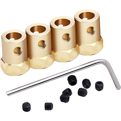 Sunshane 4 Pieces 7 mm Motor Flexible Coupling Coupler Connector for Car Wheels Tires Shaft - Thumbnail 3