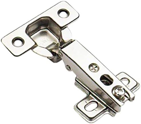 Merriway BH01764 (2 Pcs) Slide-On Kitchen Cabinet Wardrobe Hinges, Cruciform Plate Zinc Plated, Full Overlay 35mm 95 Degree - Image 3