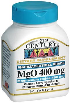 21st CenturyMgO 400 mg Tablets - 90 ct, Pack of 3