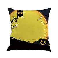 Shirazawa Pillow Cases Happy Halloween Sofa Home Decor for Living Room Bedroom Coffee Library Gift Decorative Couch Covers Holiday Art Fall Angry Throw Covers Standard Case Pillowcase (C, 45cm45cm)