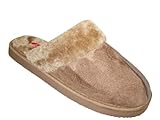 Mens Velour Slippers Warm Slip On Shoes Fleece Lining Indoor/Outdoor 3 Colors
