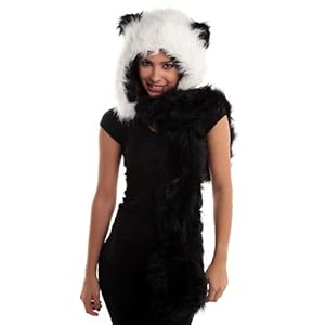 faux animal fur hood hoods mittens paws gloves scarf