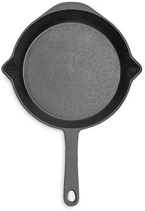 BURNHARD Cast Iron Skillet, Frying Pan incl. Leather Handle Protection - 26 cm