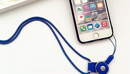 Amazon スマホ ストラップ ネックストラップ リングストラップ ワンタッチ 取り外し可能 落下防止 首掛け ブルー ストラップ マスコット 通販