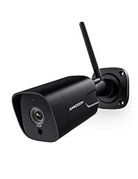 Outdoor Security Camera, 1080p IP Cam 2.4G IP66 Waterproof Night Vision Surveillance System with Two-Way Audio, Motion Detection, Activity Alert, Deterrent Alarm - iOS, Android App