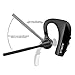 AUXBLUE Bluetooth Headset Wireless Handsfree Earpiece Headphone Active Noise Cancelling Double Digital MIC Cell Phone Trucker Business Office (Black) (MIC-Out)
