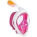 Tribord EasyBreath Full Face, Anti-Fog, Hypoallergenic Silicone Facial Lining, Pink, M/L