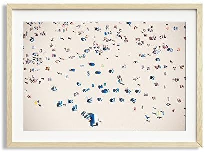 30x42" Framed Extra Large "Bondi Brellas" Bondi Beach Australia Aerial Beach Photography Print
