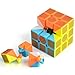 3x3x3 Carbon Fiber Sticker Speed Smooth Magic Cube Puzzle Cube Gold