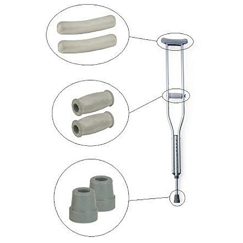 Crutch Replacement Part Kit, Gray By Healthline Trading - Thumbnail 4