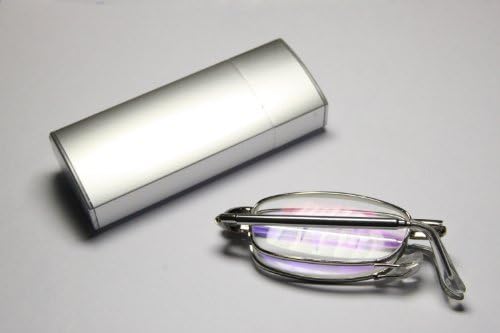 V Zoom Ultra Compact Read Book Map Menu Folding Reading Glasses & Portable Flip Top Eyeglasses Case +3.50