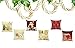 Dofilachy 6pcs Christmas Father Sonwflake Throw Pillow Cover Home Sofa Cushion Case Protectors 18x18 inches Without Core