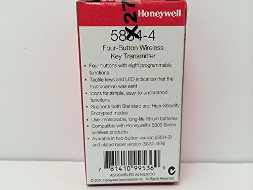 Honeywell-Ademco-5834-4-Four-Button-Wireless-Key-Remote