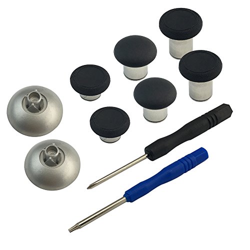 8 in 1 Controller Replacement Parts Compatible with Xbox One S Elite PS4 Controller Black | Thumb sticks Analogue JoysticksT8H Cross Screwdrivers RepairAccessories Kit by EVORETRO - Thumbnail 7