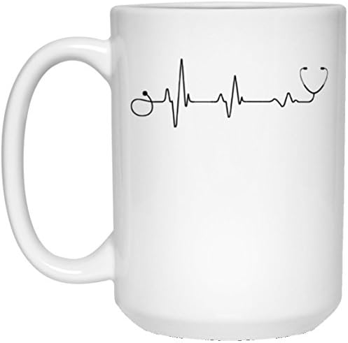 Love Patients Nurses RN Doctors Healthcare Medical Coffee Mug Cup, 15 oz., White