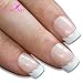 False Nails Bling Art French Fake White Manicurette Small Squoval 24 Medium Tips