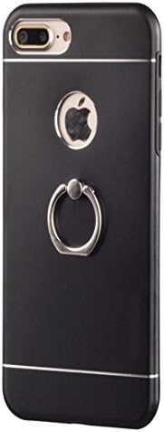 iPhone 7 Plus Case,Kesona Ultra Thin Light Weight Hard Durable Mixed Material Comes with Double Layer Protection and Non Slip Shockproof with A Ring Support for iPhone 7 Plus(Elegant Black)