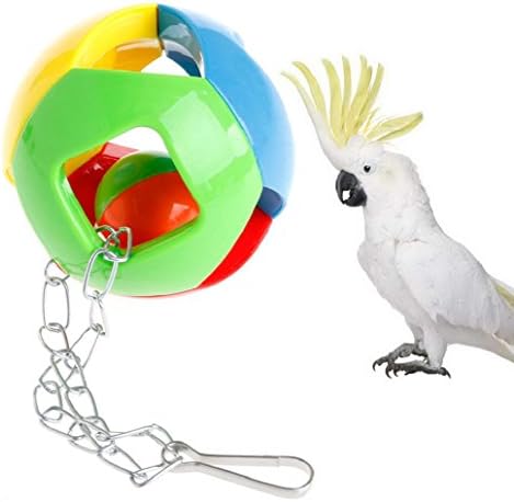 Milkhouse Parrot Toy, Pet Bird Chew Ball Swing Cage Hanging Play toys