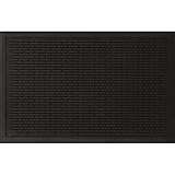 Ottomanson Rubber Collection Doormat, 18"X30", Charcoal