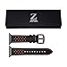 KZKR Watch band black Leather Replacement Bands straps classic dress band For Apple watch series 1 2 3 42mm men women
