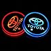 Wall Stickz Auto Sport 2PCS LED Cup Holder Mat Pad Coaster with USB Rechargeable Interior Decoration Light Fit To-yot Accessories