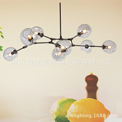 YanCui@ Modern art Loft chandeliers, clothing store living room dining room iron tree branch lights , 8 black without light source