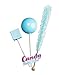 Light Blue Rock Candy Sugar Sticks - Cotton Candy Flavored - 12 Individually Wrapped Party Favors