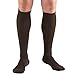 Truform Compression Socks, 30-40 mmHg, Men's Dress Socks, Knee High Over Calf Length, Brown, Large
