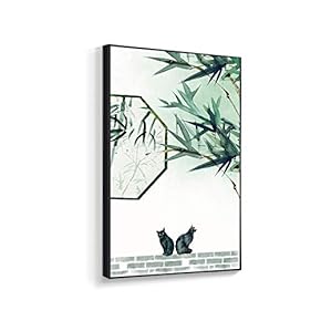 Framed Canvas Home Artwork Decoration Antique Plant Canvas Wall Art for Living Room, Bedroom - 16x24 inches