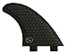 Ho Stevie! Thruster (3) Surfboard Fins - High Performance HexCore - Built for Maneuverability - [Choose Base] with Fin Key, Screws, Wax Comb and Travel Case