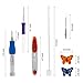 Magic Embroidery Pen Punch Needle, Warmhoming Embroidery Pen Set Craft Tool Including 50 Color Threads for DIY Threaders Sewing Knitting (Colorful)