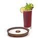 Cork & Mill Margarita Salt and Sugar Rimmer for Cocktails, The Original Acacia Wood Bar Glass Rimmer for Drinks, Salt Tray for Large Margarita Glasses up to 5.5 Inches Wide