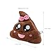 BESTOMZ Poop Plush Pillow Round Cushion Toy Brown Pink, 35 x 35 x 10 cm (Poop Girl)
