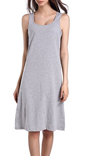 Chamllymers women s nightgown soft cotton sleeveless sl…