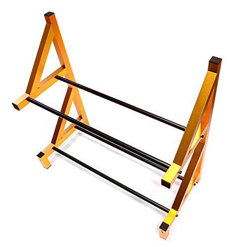 Integy RC Model Hop-ups C26750GOLD Wheel & Tire Storage Rack 19x8x17.5 Inch for 1/8 & 1/5 Scale