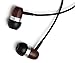 Symphonized GLXY Premium Genuine Wood in-Ear Noise-isolating Headphones with Mic and Nylon Cable (Ebony)