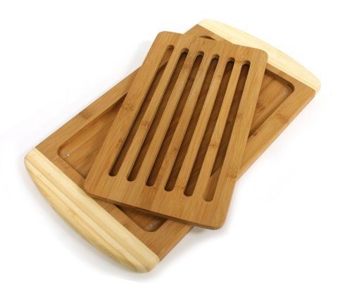 TruBamboo Bermuda Collection 2-Tone Reversible Cutting Board with Removable Magnetic Insert