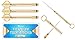 EasyHonor Integrated Titanium Toothpicks,3 PCS Brass Pocket Toothpicks for teeth, Portable Metal Toothpick Holder with Key Ring, for Outdoor Picnic and Camping