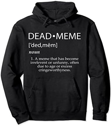 Unisex Dead Meme Pullover Hoodie Gift For Gamers Memers Geeks Nerds Small Black