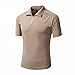TACVASEN Mens Quick Drying Moisure Wicking Short Sleeve Performance Tech Top Shirt Khaki