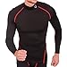 ARMEDES Mens Mock Neck Long-Sleeved T-Shirt Cool Dry Compression Baselayer AR-151/53