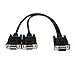 SAYTAY VGA Monitor Y-Splitter Cable,VGA 1 Male to Dual 2 VGA Female Adapter Converter Video Cable for Screen Duplication - 1 Foot (Black)