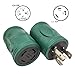 Parkworld 884968 Generator Adapter, 30A Generator 3-Prong to 30A 4-Prong, L5-30P Male to L14-30R for Home Back Power Transfer Switch or House Panel (Compact Adapter)